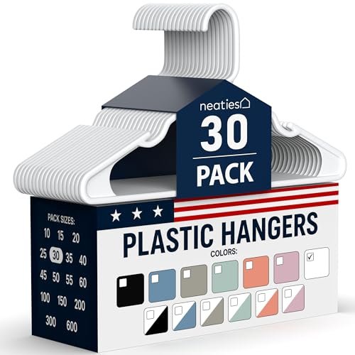 Neaties Plastic Hangers 30 Pack
